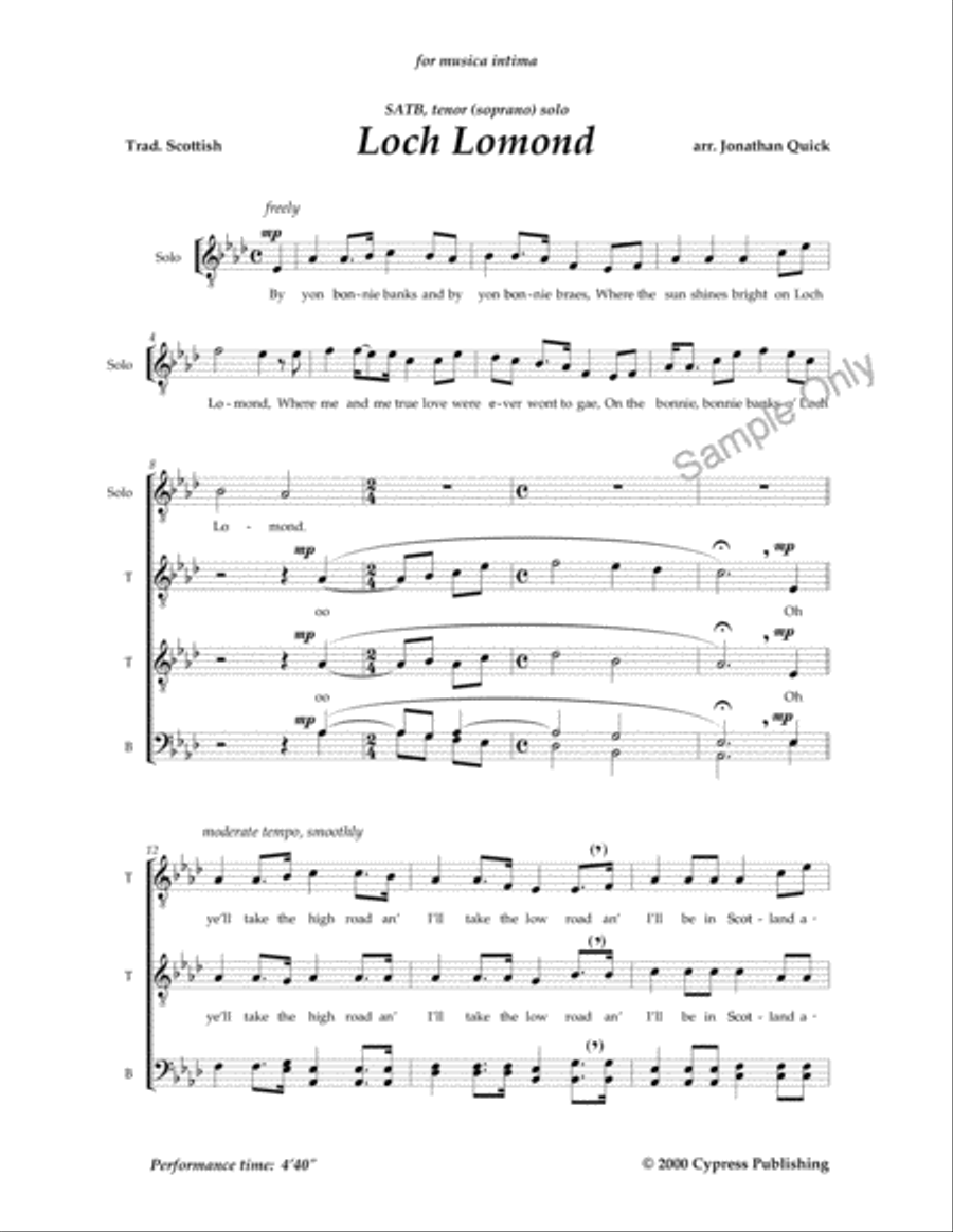 Loch Lomond 4-Part scores gallery preview page 2