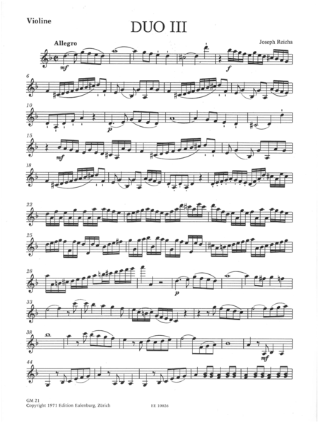 Three duos for violin and cello, Volume 3