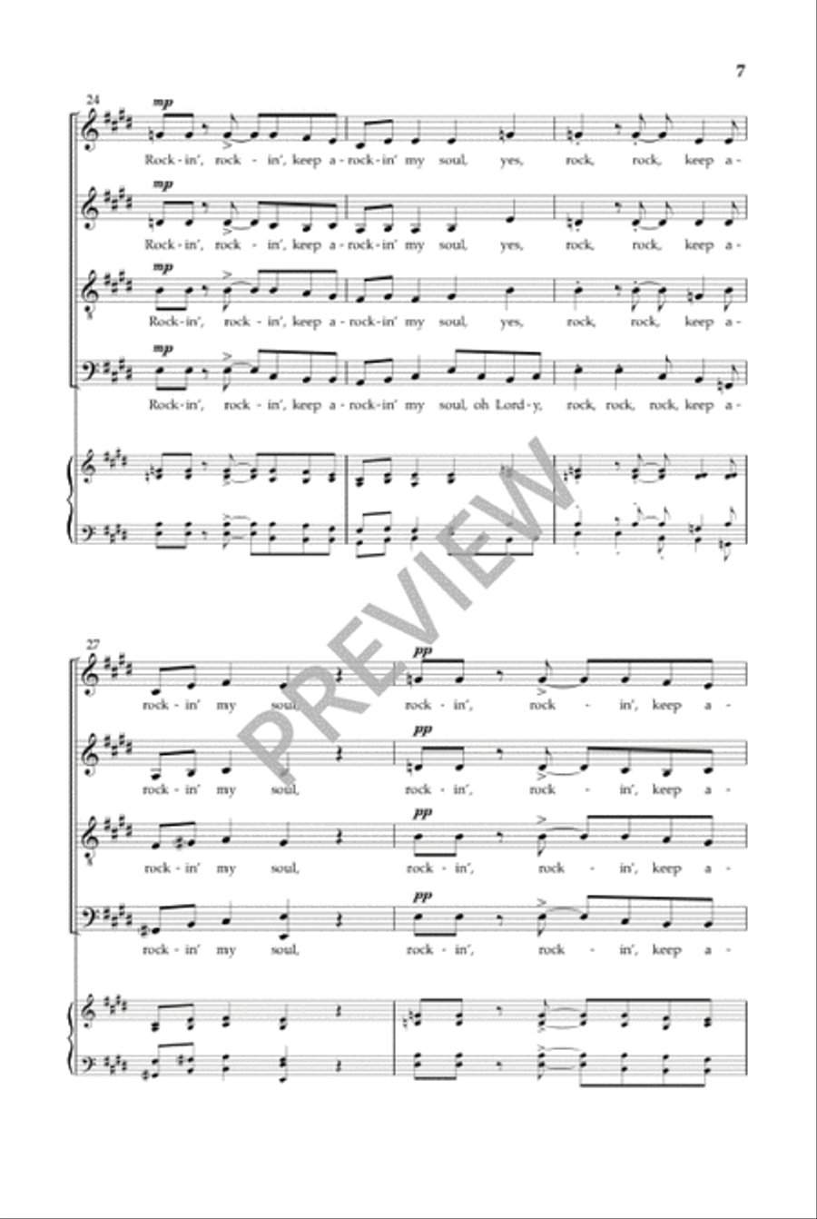 Rock-A My Soul Rock-A My Soul Divisi scores gallery preview page 8