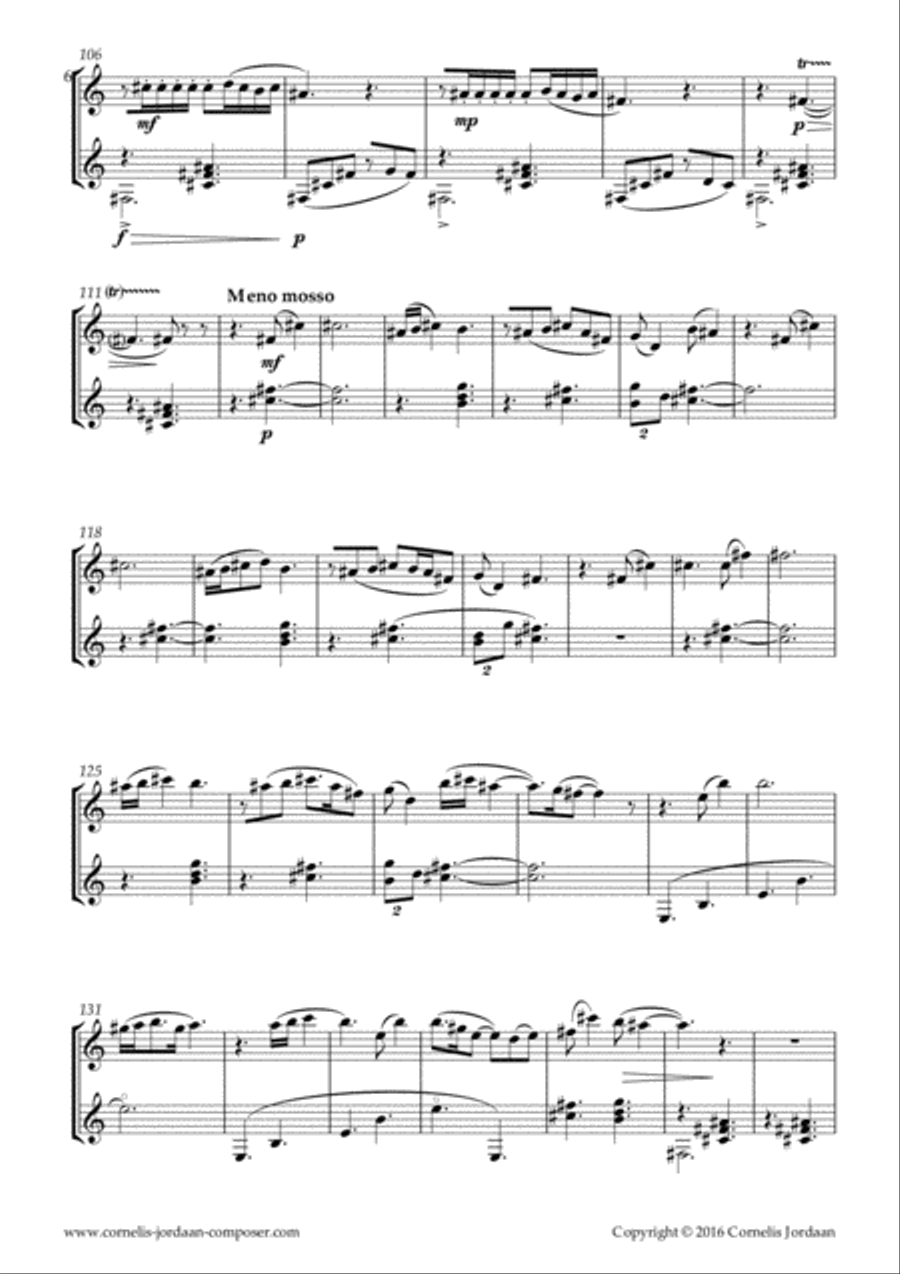 Alfeios, Music in Ancient Greek Style, for flute & guitar Flute scores gallery preview page 6