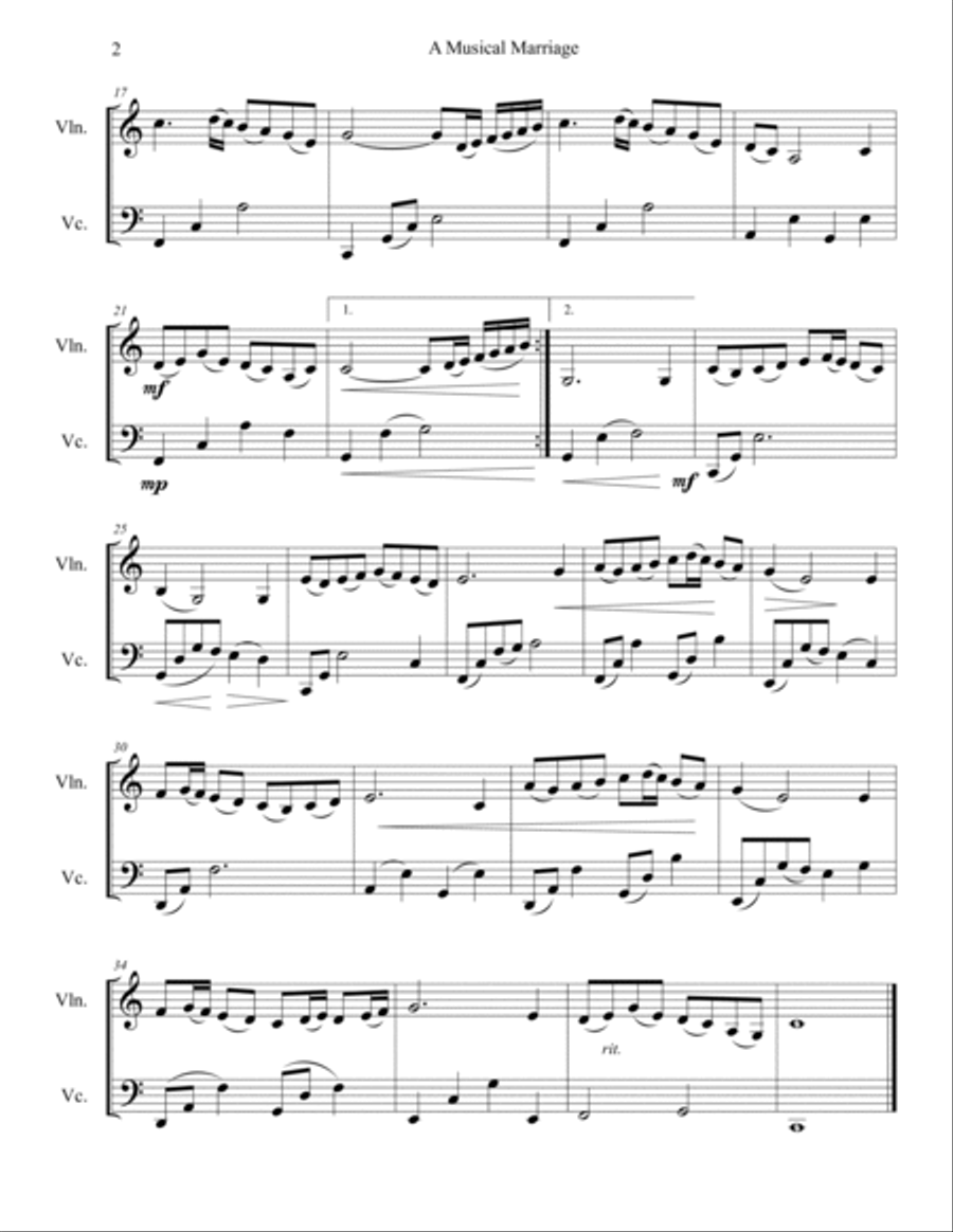 String Duo No 04 from A Musical Marriage 