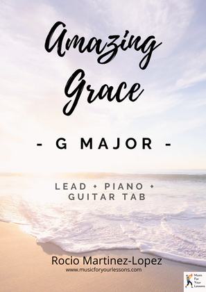 Book cover for Amazing Grace in G Major ( Lead + Piano + Guitar TAB)