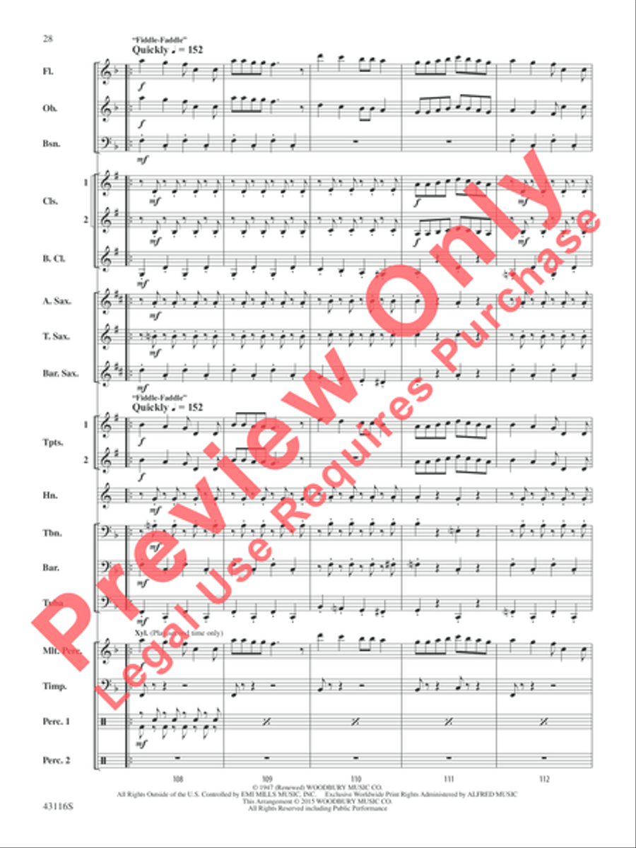 The Best of Leroy Anderson Concert Band scores gallery preview page 29