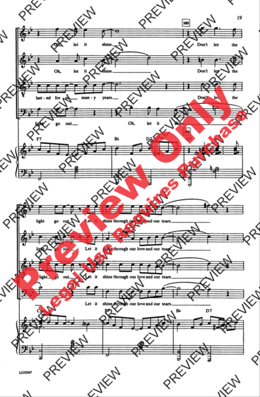 Light One Candle 4-Part scores gallery preview page 19