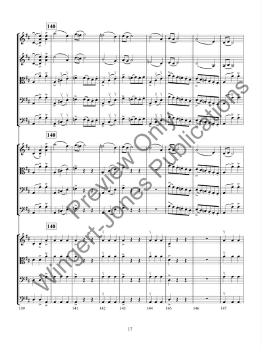 Allegro in D Major (Score) String Orchestra scores gallery preview page 20