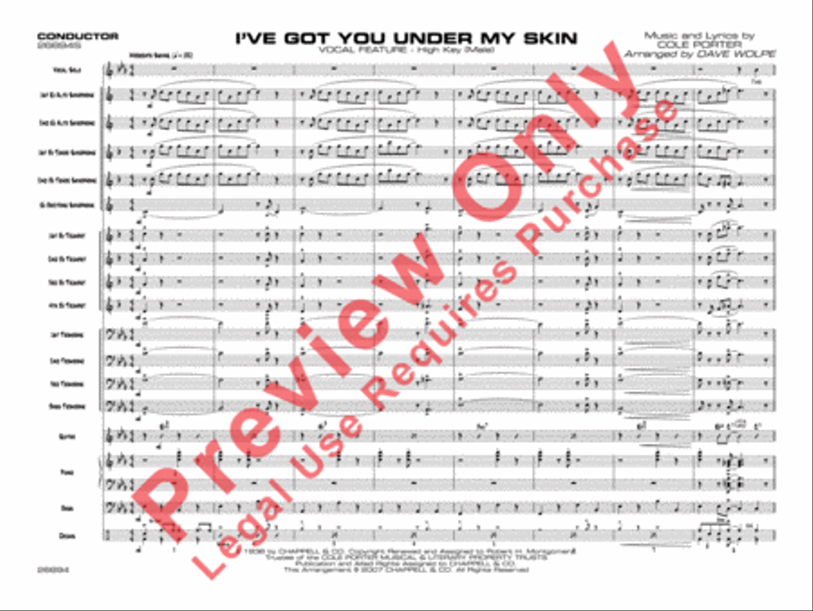 I've Got You Under My Skin Jazz Ensemble scores gallery preview page 4