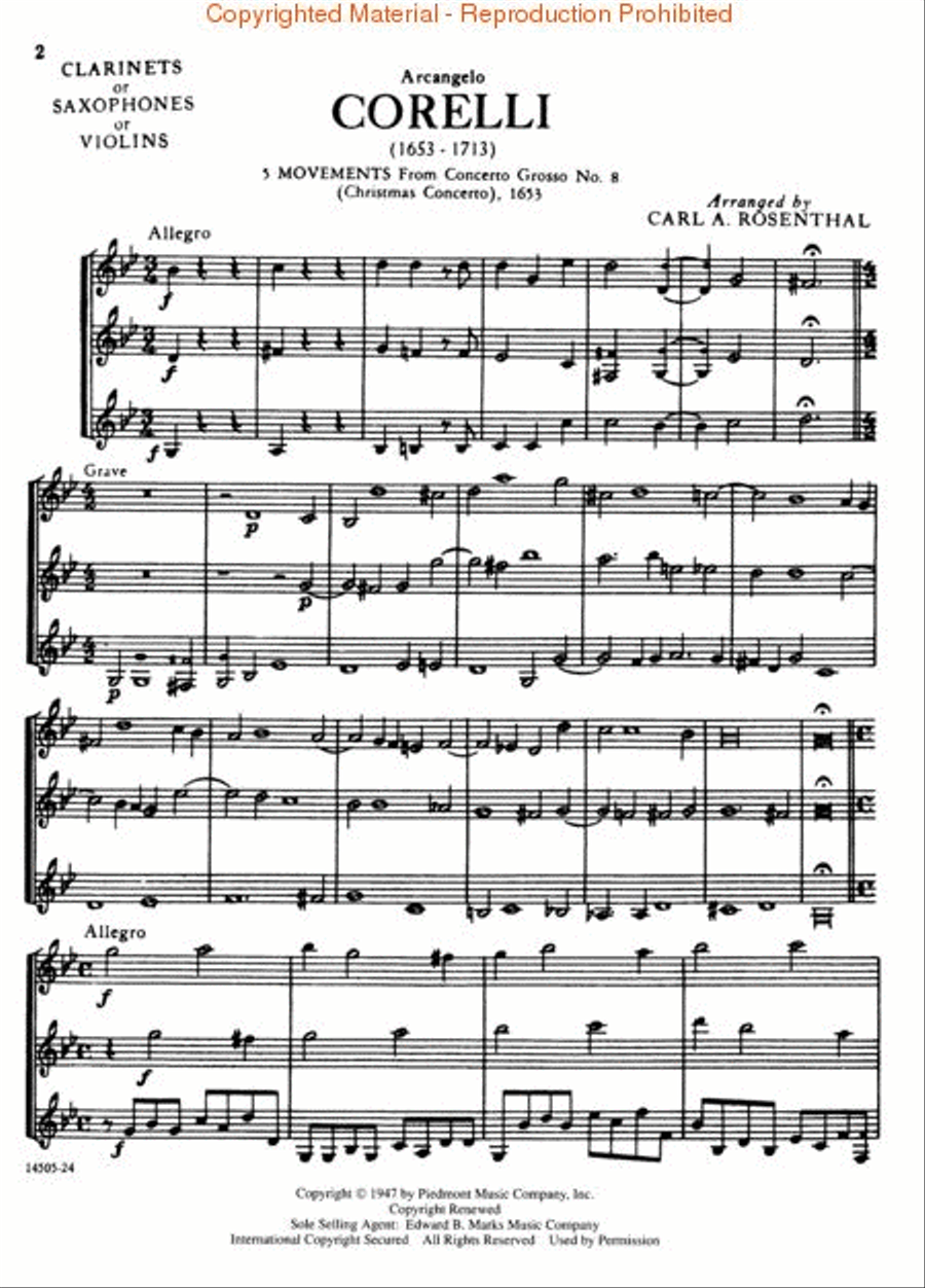 Clarinet Trios from Corelli to Beethoven Clarinet Trio scores gallery preview page 2