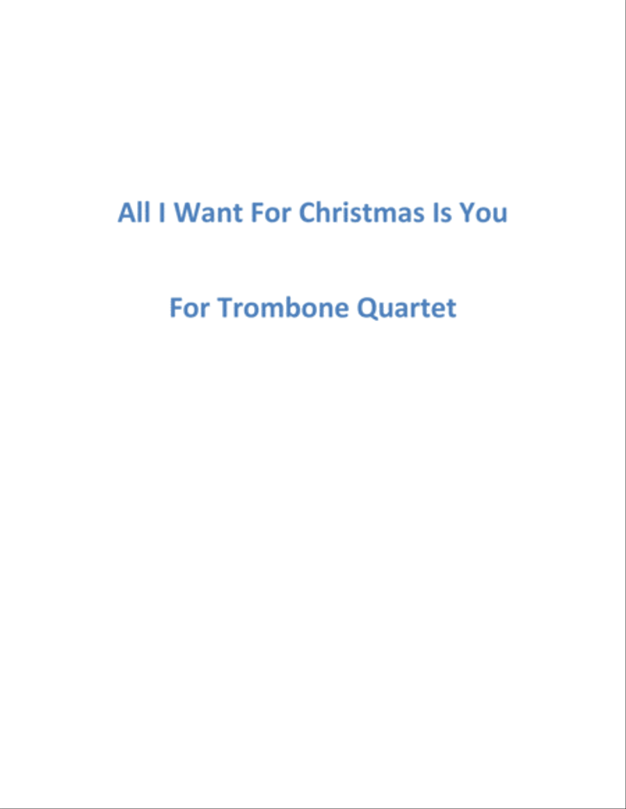 All I Want For Christmas Is You Brass Quartet scores gallery preview page 1