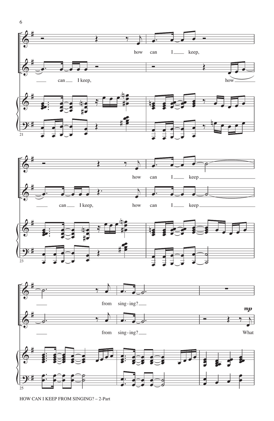 How Can I Keep From Singing 2-Part scores gallery preview page 4