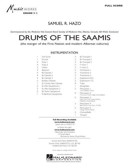 Drums of the Saamis - Conductor Score (Full Score) image number null