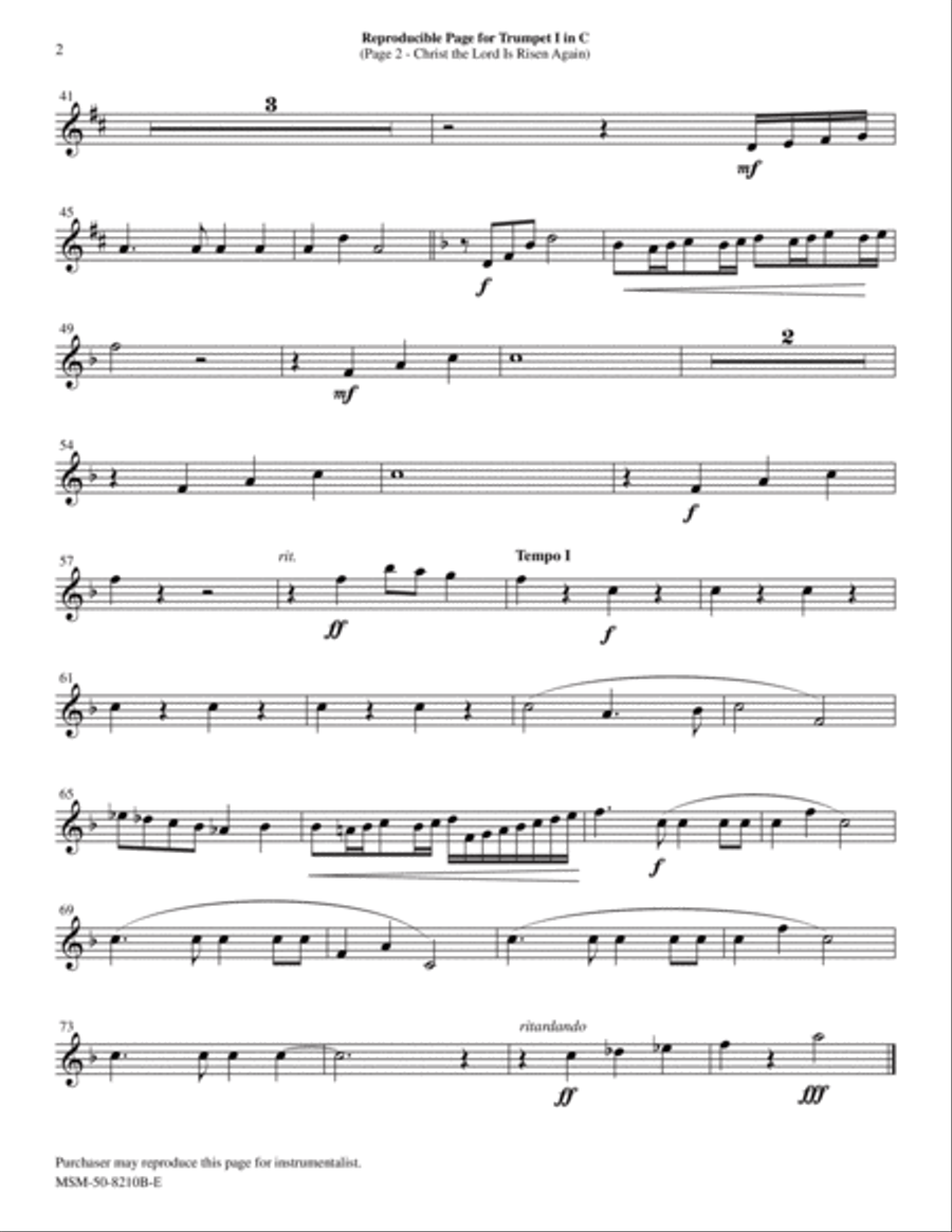 Christ the Lord Is Risen Again Choir scores gallery preview page 4