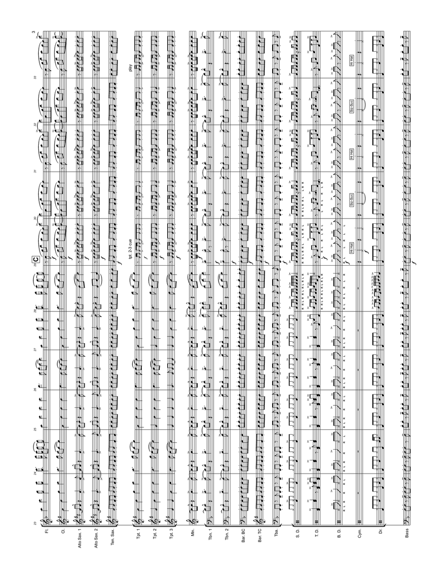Hot To Go Marching Band scores gallery preview page 3