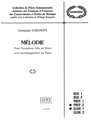 Melodie (saxophone-alto & Piano)