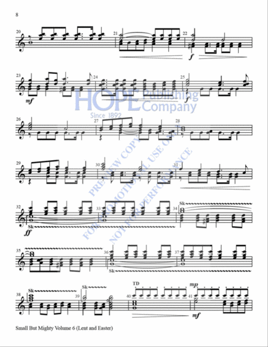 Small But Mighty: Settings for 12 Bells, Vol 6 Handbell Choir scores gallery preview page 9