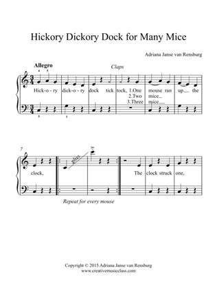 Hickory Dickory Dock for Many Mice