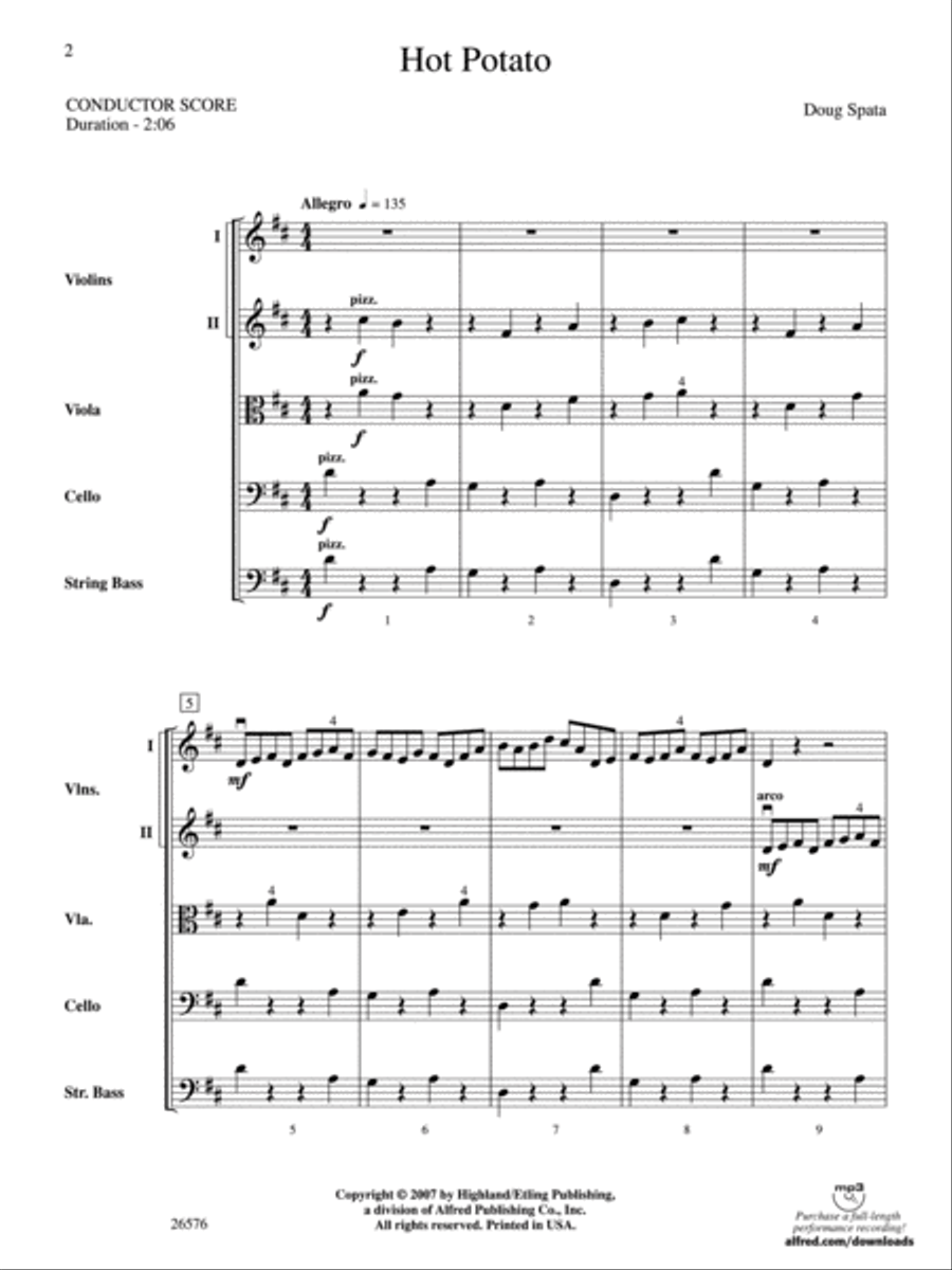 Hot Potato String Orchestra scores gallery preview page 2