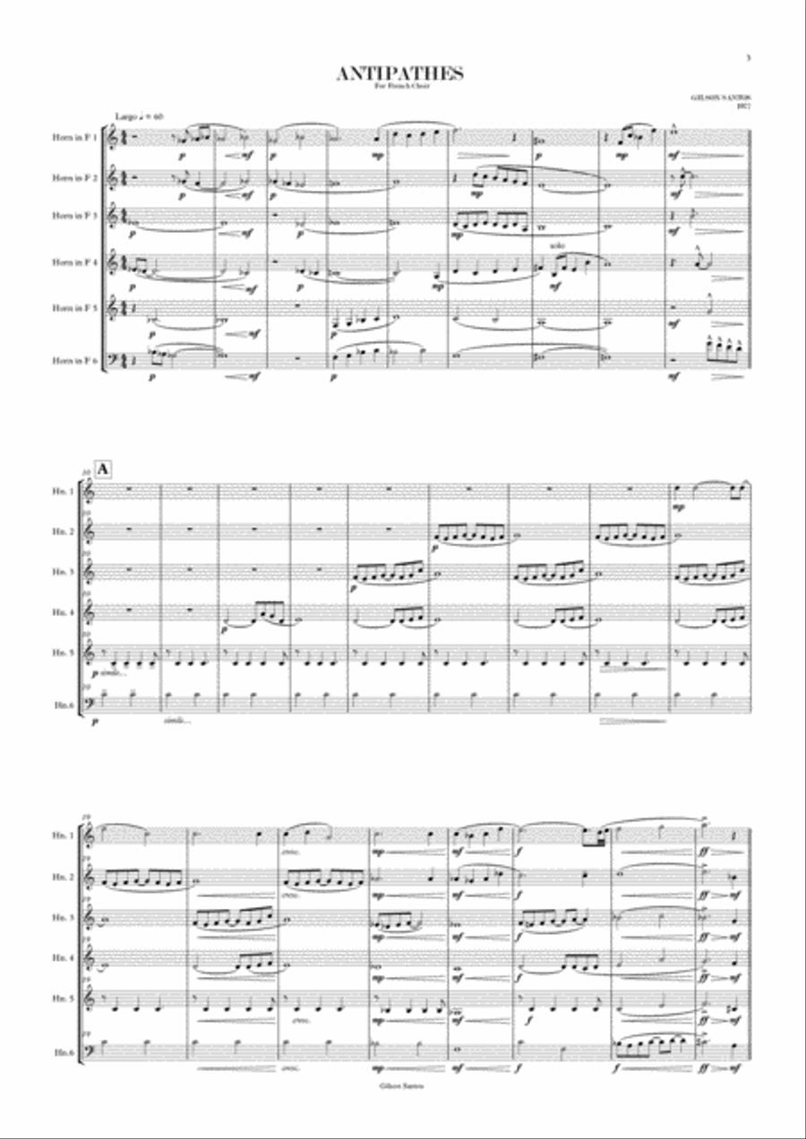 Antipathes for Horn Choral Choir scores gallery preview page 6