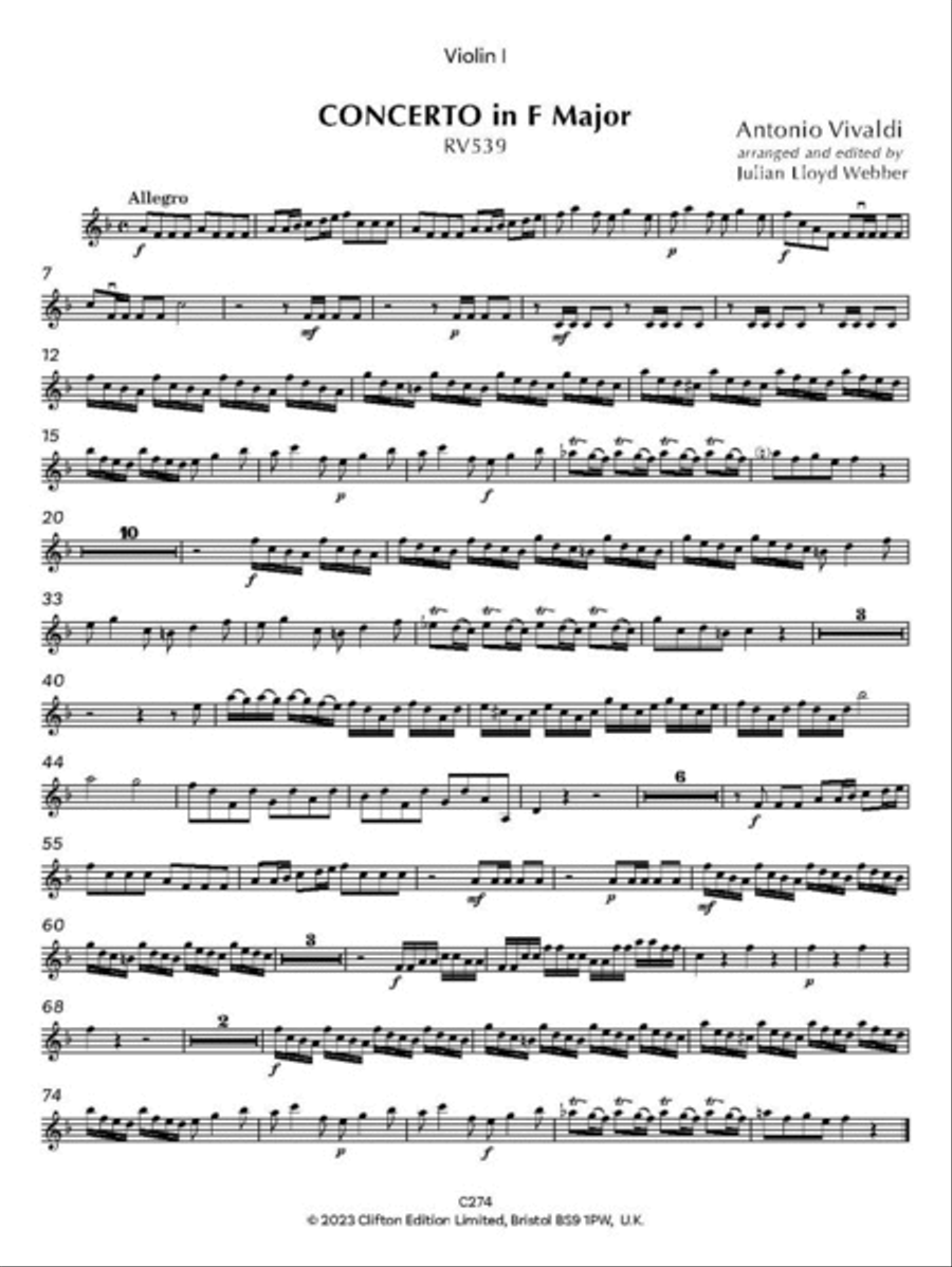 Concerto in F major RV539 Score scores gallery preview page 2