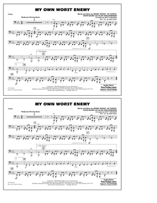 Book cover for My Own Worst Enemy (arr. Matt Conaway) - Tuba