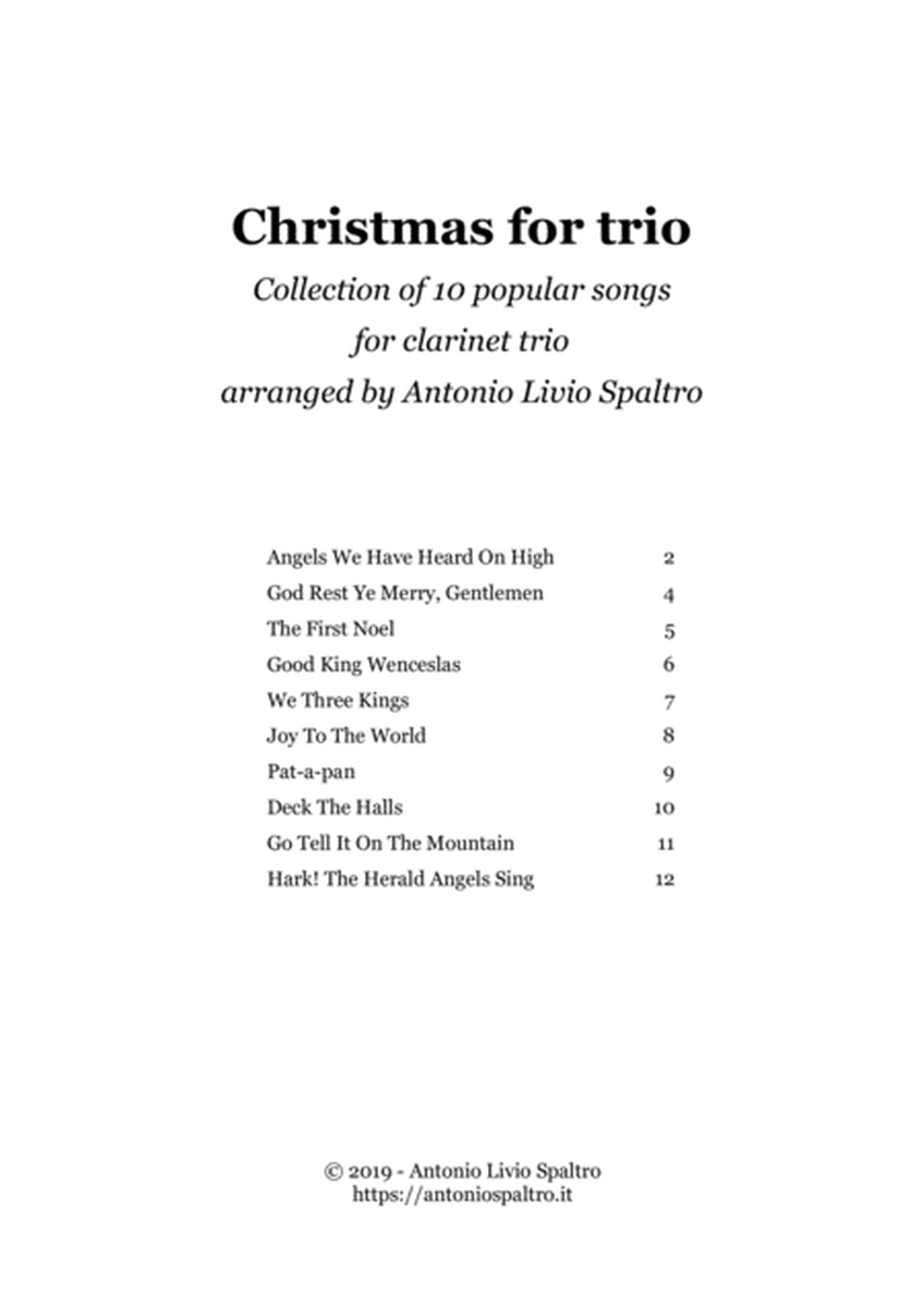 Christmas Carols Collection for Clarinet Trio image number null