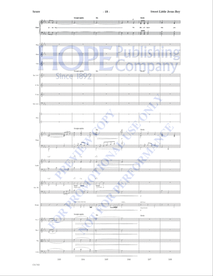 Sweet Little Jesus Boy Sweet Little Jesus Boy Choir scores gallery preview page 19