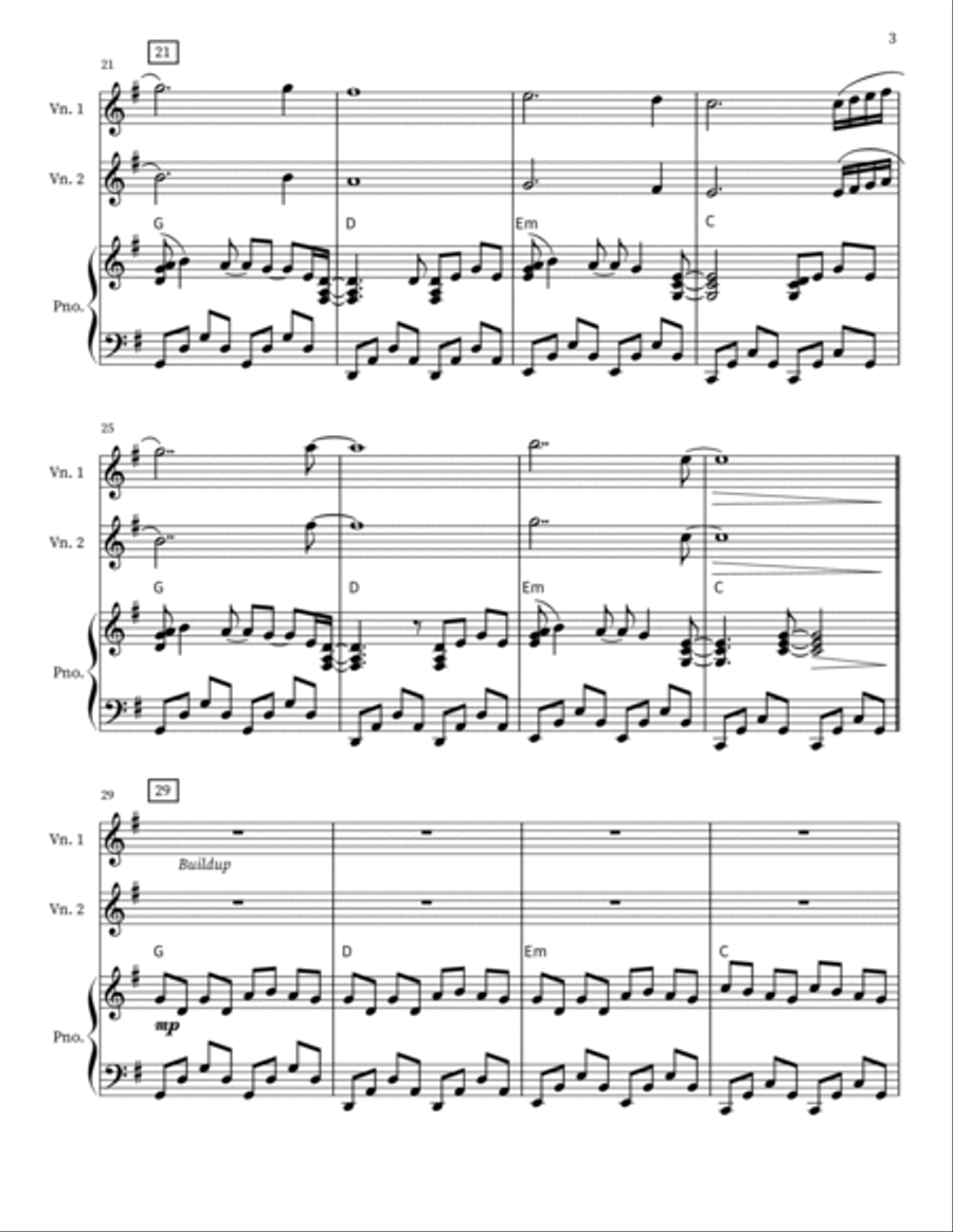 Broken Vessels (Amazing Grace) String Duet scores gallery preview page 3