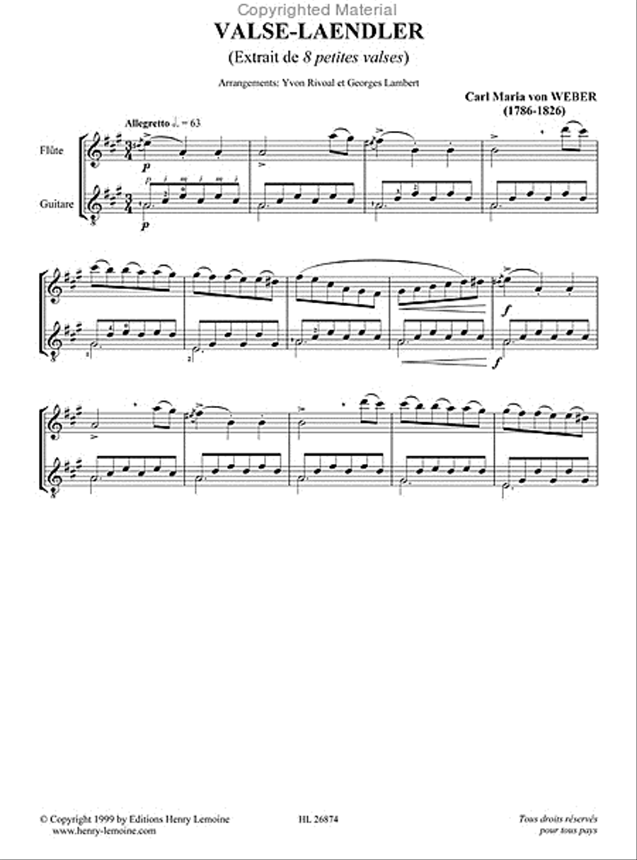 Petites Valses (8) Flute scores gallery preview page 9