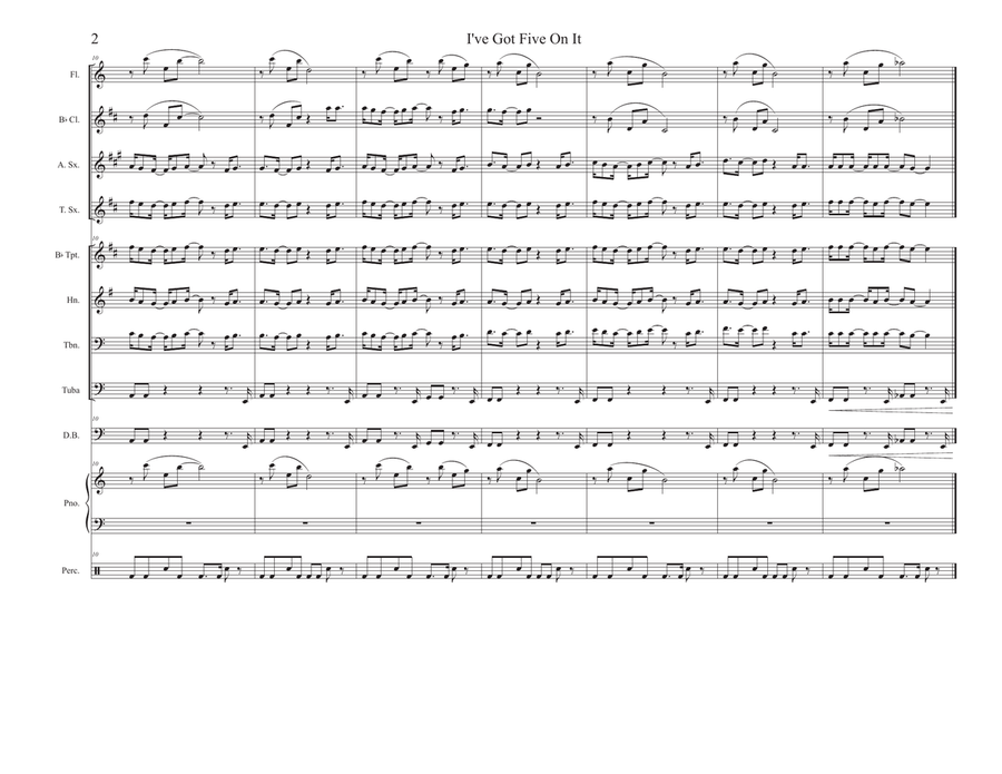 I Got Five On It Marching Band scores gallery preview page 2