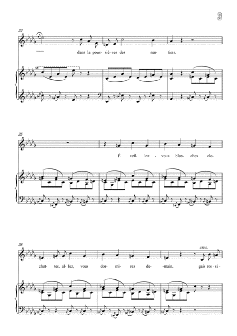 Meyerbeer-Fantaisie in D flat Major,for Voice and Piano Voice Solo scores gallery preview page 5