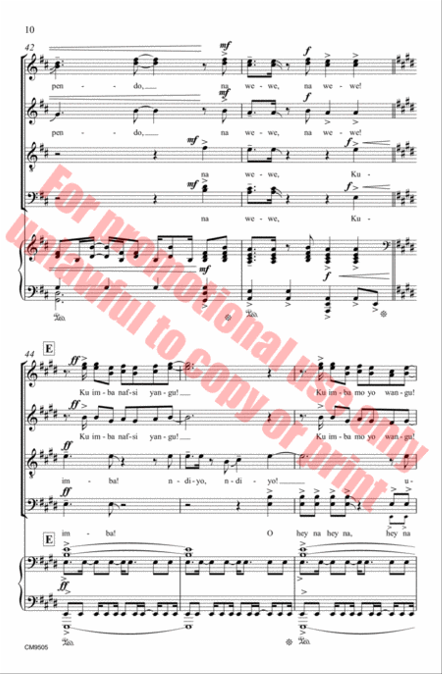 Kuimba Nafsi Yangu Choir scores gallery preview page 11