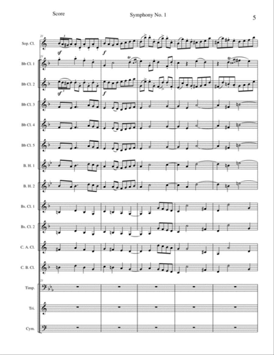 Mvt. V - Dance from Symphony No. 1 (Rustic Wedding Symphony) Woodwind Ensemble scores gallery preview page 5