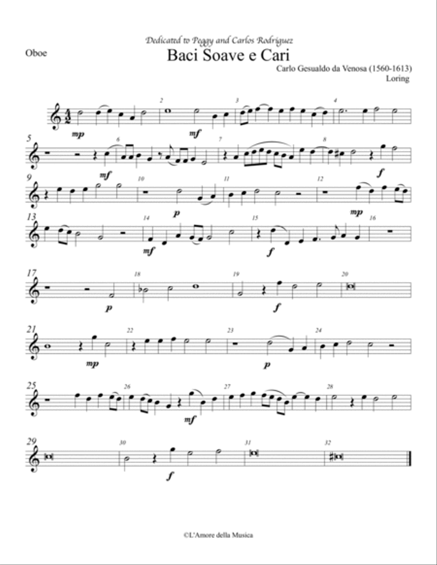 Baci Soave e Cari Woodwind Quintet scores gallery preview page 5