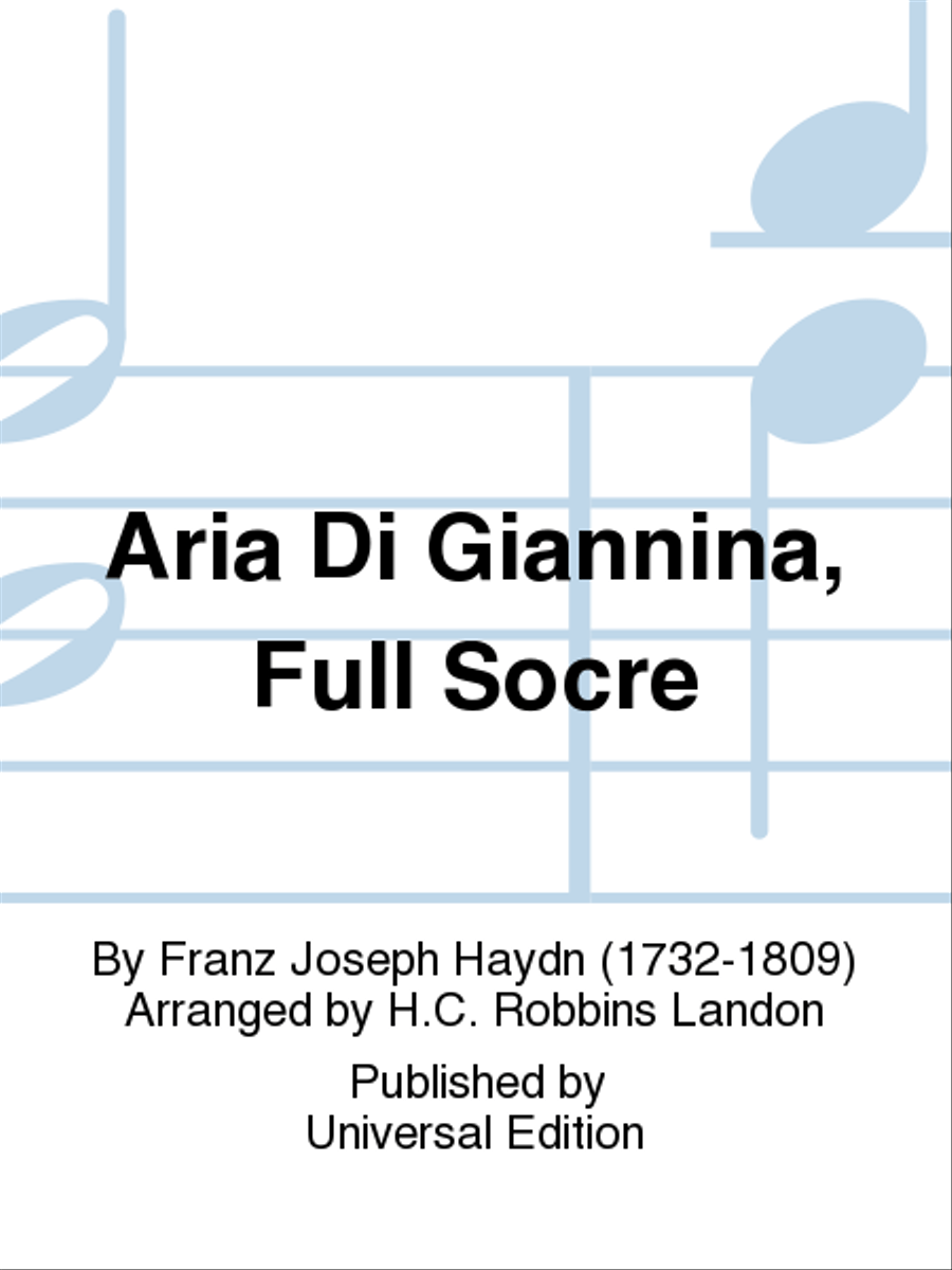 Aria Di Giannina, Full Socre Voice Solo scores gallery preview page 1