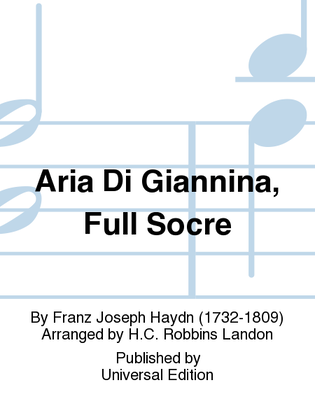 Aria Di Giannina, Full Socre