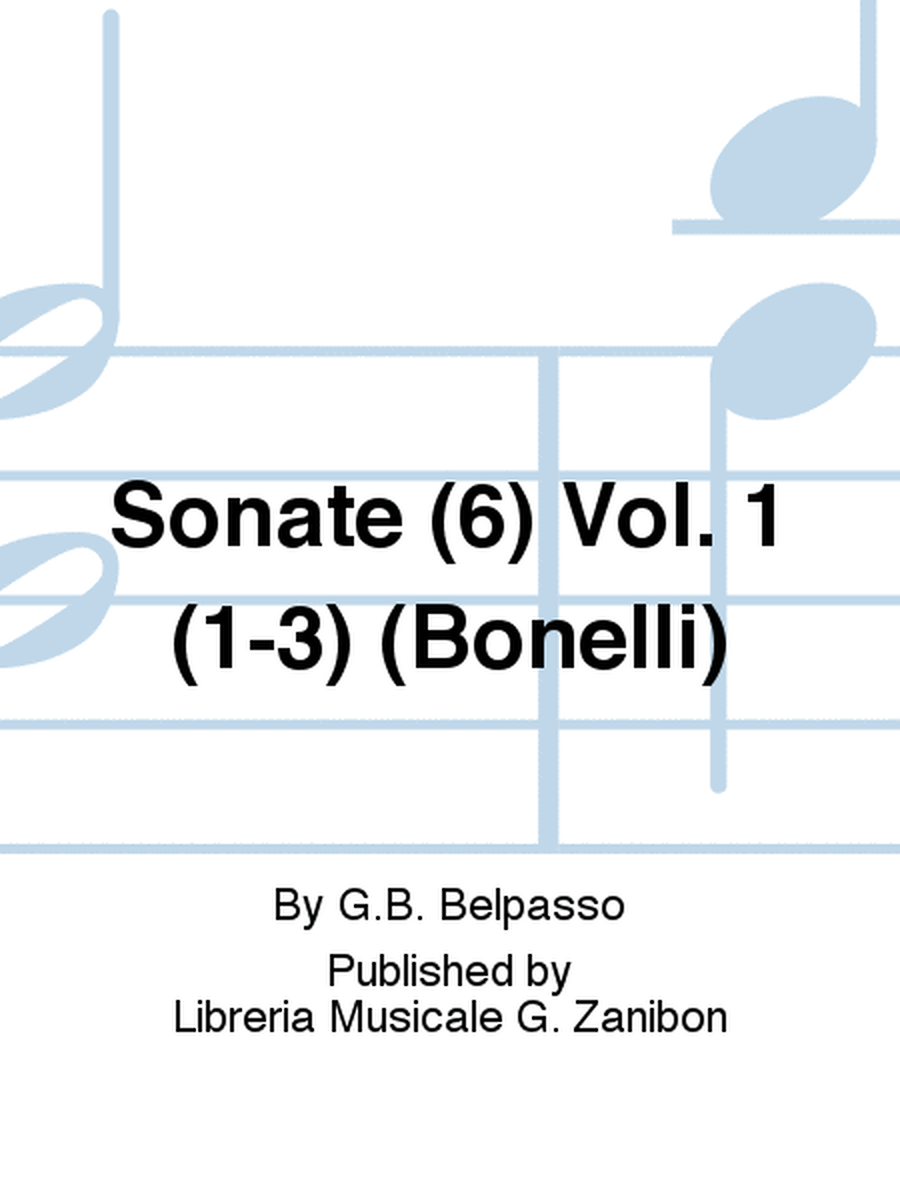 Sonate (6) Vol. 1 (1-3) (Bonelli)