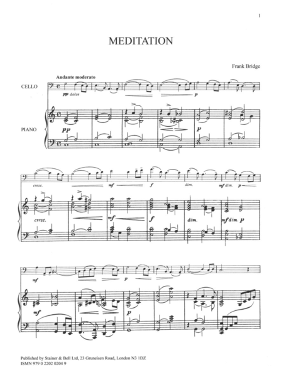 Meditation for Cello and Piano Piano Accompaniment scores gallery preview page 2