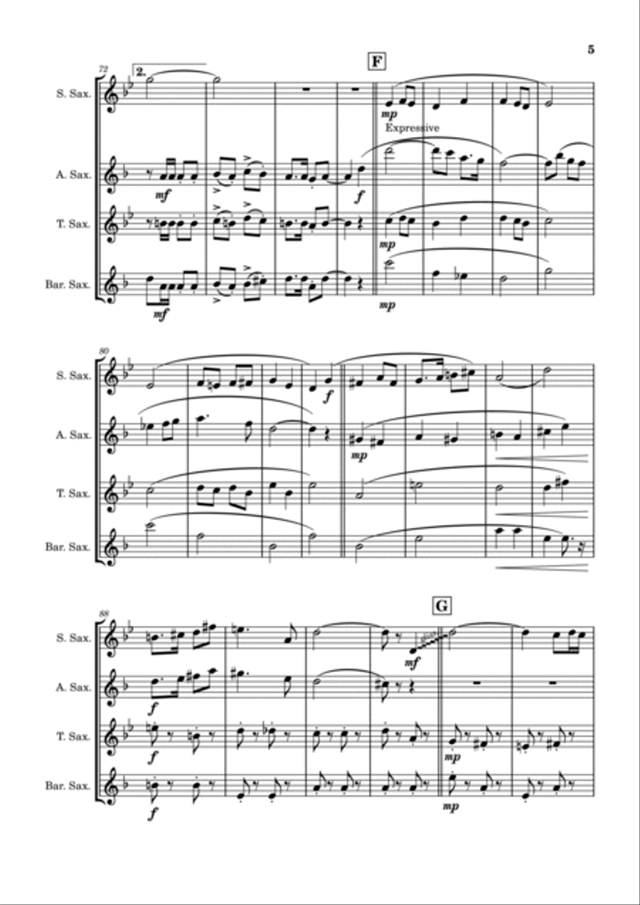 Thunderbirds Thunderbirds Woodwind Quartet scores gallery preview page 5