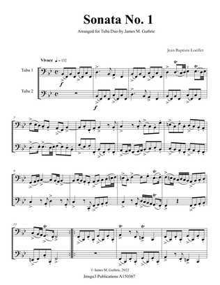 Loeillet: Six Sonatas Op. 5 No. 2 Complete for Tuba Duo