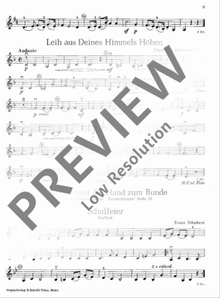 Musik zur Feier Violin scores gallery preview page 10