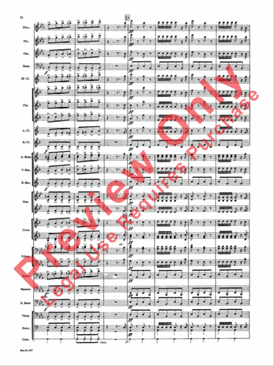 March and Procession of Bacchus Concert Band scores gallery preview page 11