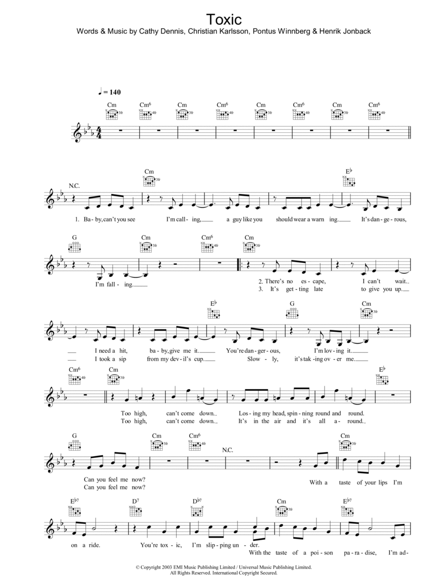 Toxic Piano scores gallery preview page 1