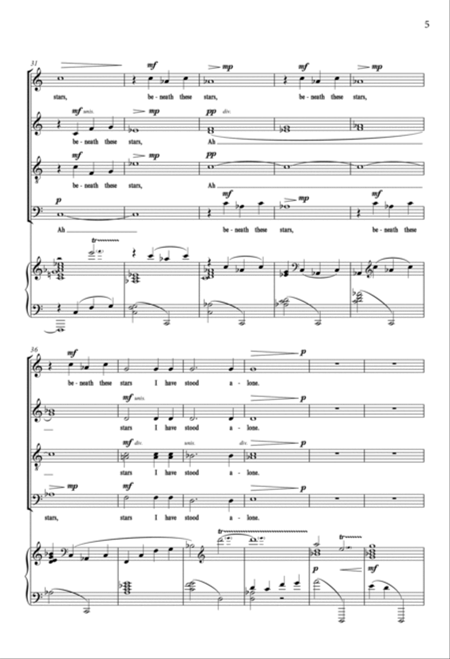 The Settling Years: 2. Beneath These Alien Stars 4-Part scores gallery preview page 5