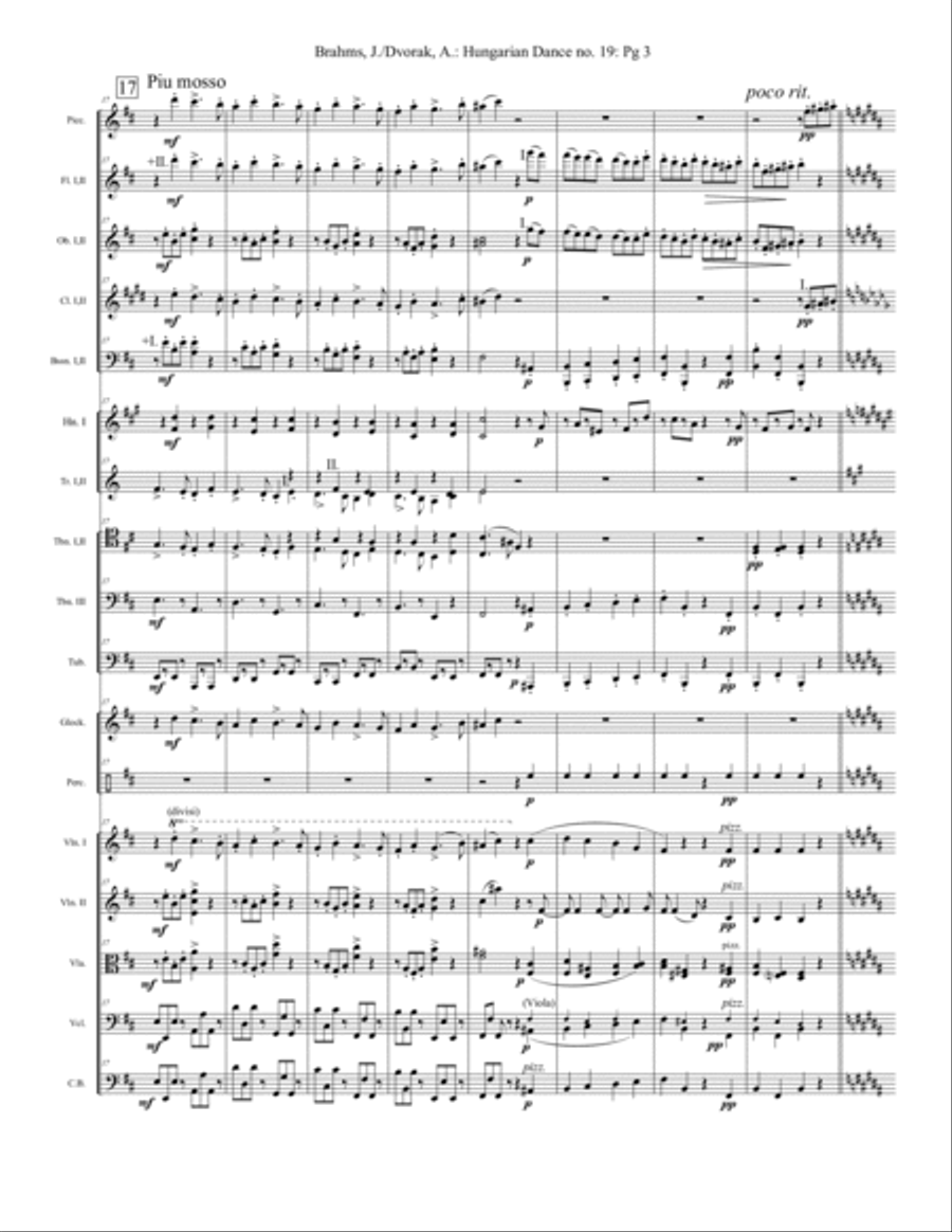 Hungarian Dance no. 19 and no. 20 - Extra Score Full Orchestra scores gallery preview page 3
