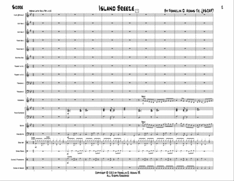 Island Breeze (Score) Island Breeze (Score) Jazz Ensemble scores gallery preview page 2