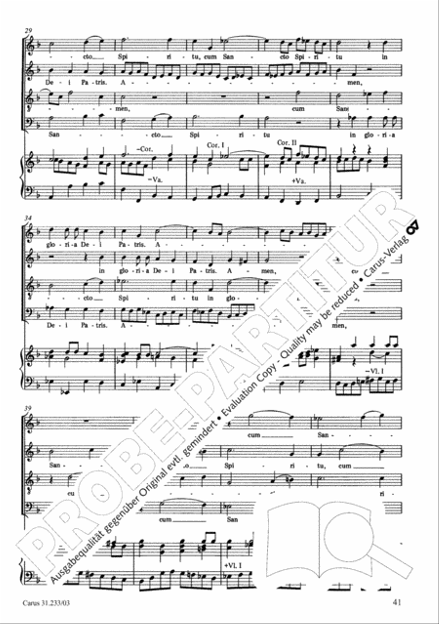 Mass in F major 4-Part scores gallery preview page 45