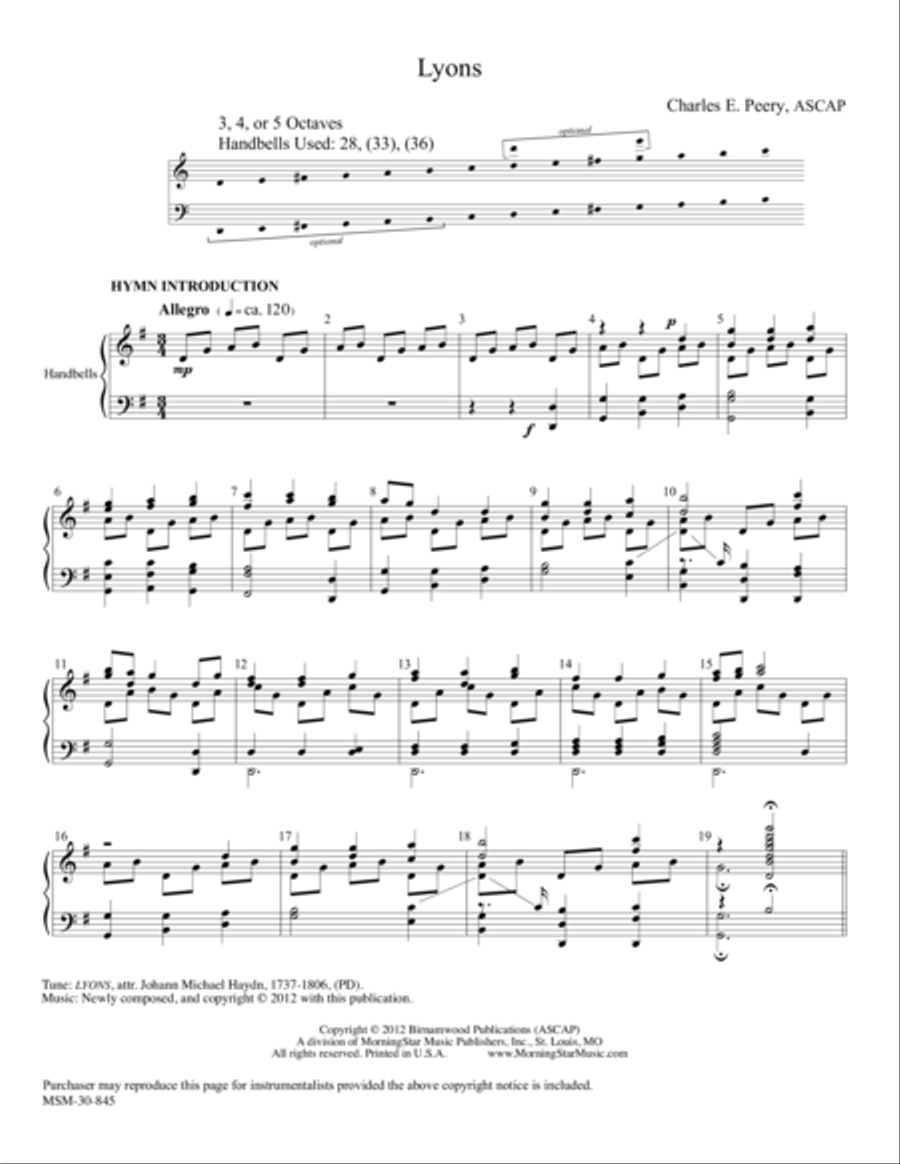 Lyons Choir scores gallery preview page 1