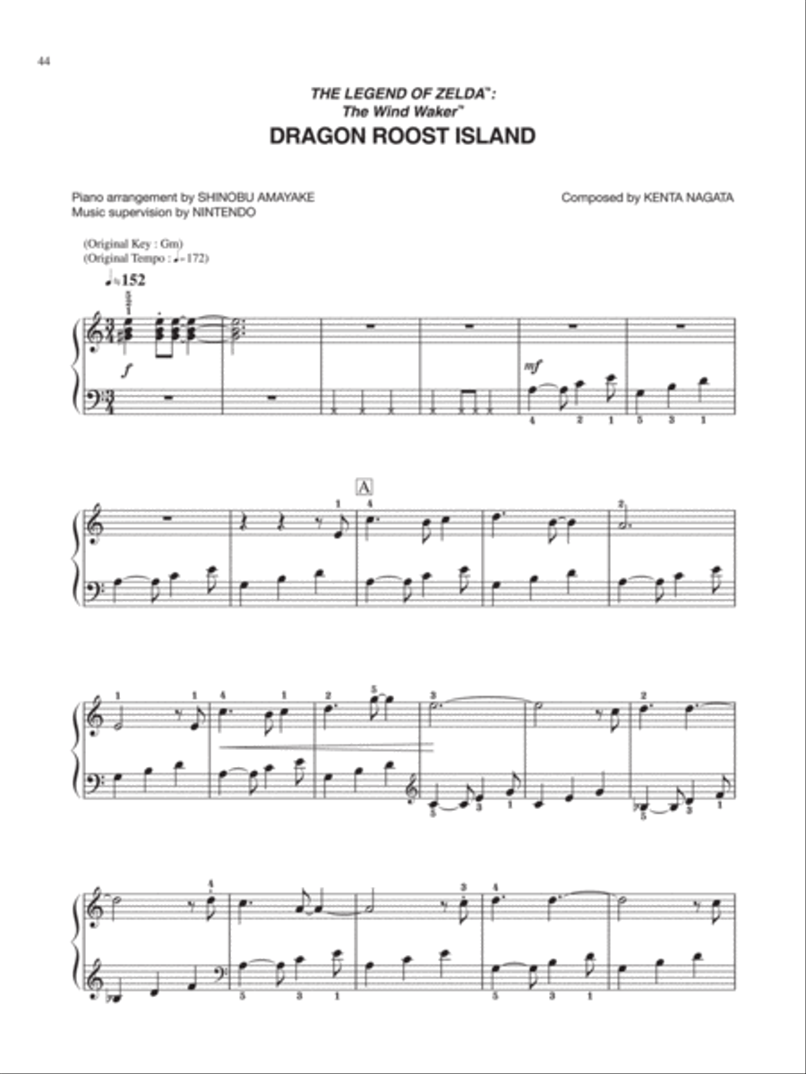 The Legend of Zelda™: The Wind Waker™ Dragon Roost Island Easy Piano scores gallery preview page 1