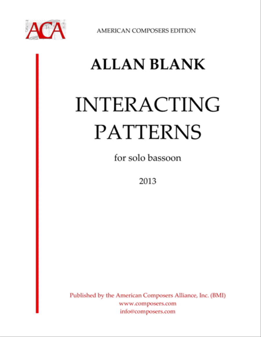 [Blank] Interacting Patterns Bassoon Solo scores gallery preview page 1