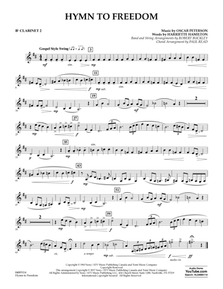 Hymn to Freedom - Bb Clarinet 2