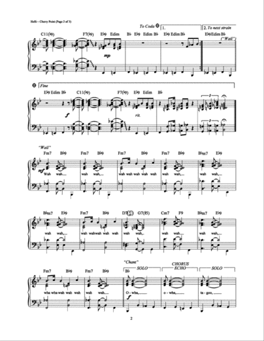 Cherry Point Piano, Vocal, Guitar scores gallery preview page 2